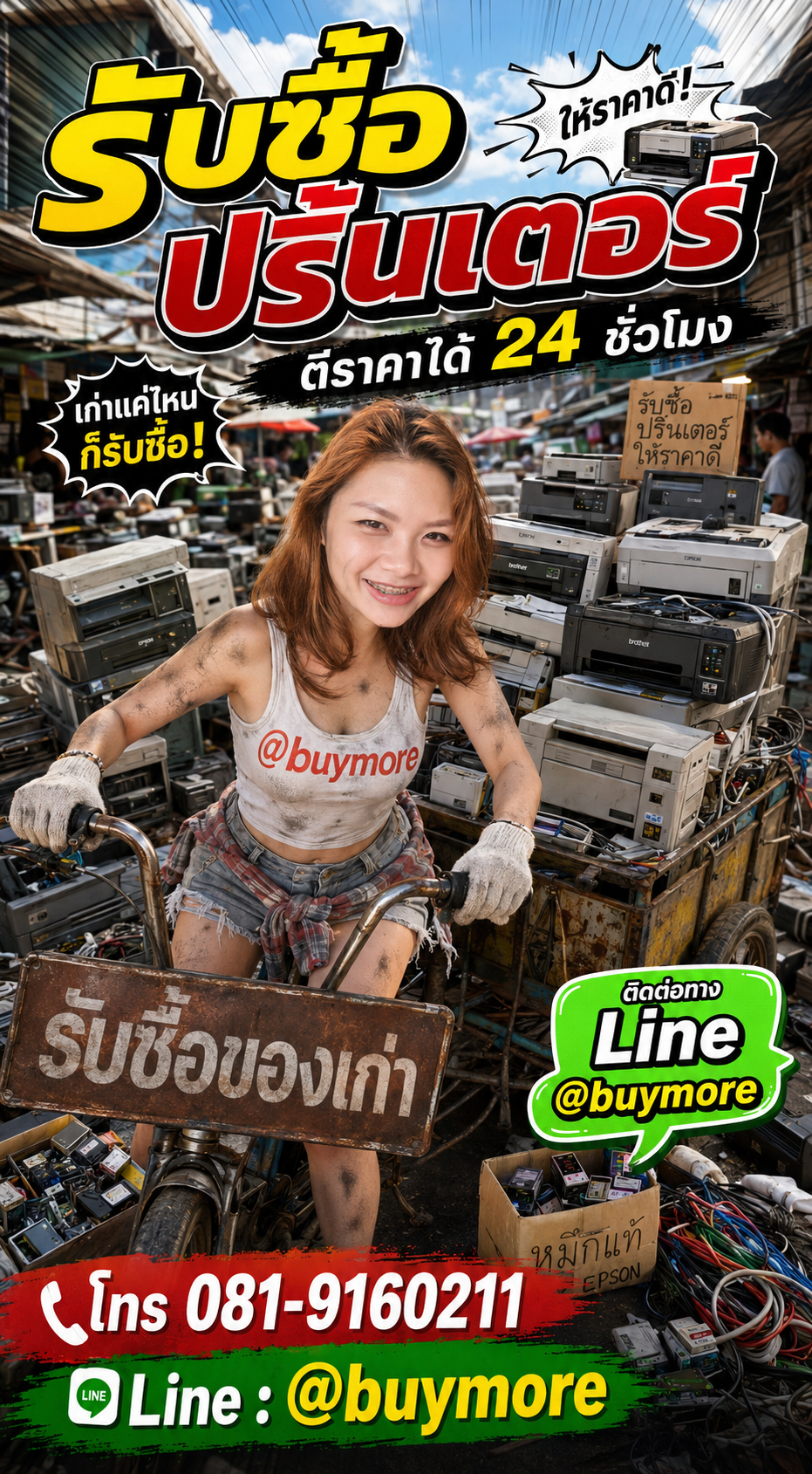 รับซื้อปริ้นเตอร์เก่า saleng.net ติดต่อ Line @buymore