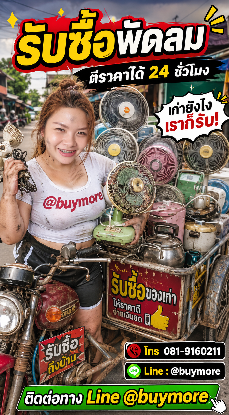 รับซื้อพัดลมเก่า saleng.net ติดต่อ Line @buymore