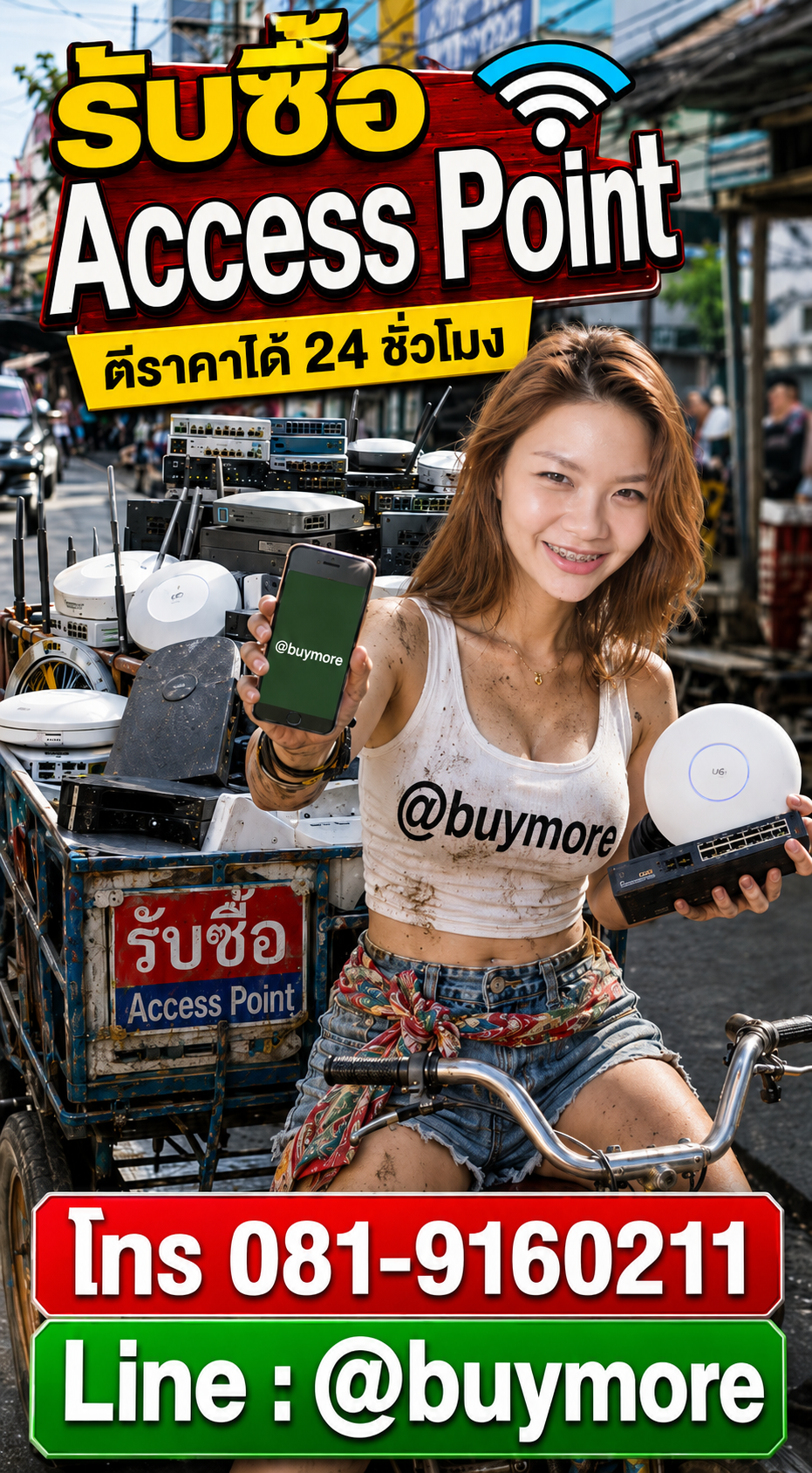 รับซื้อ Access Point saleng.net ติดต่อ Line @buymore โทร 081-9160211