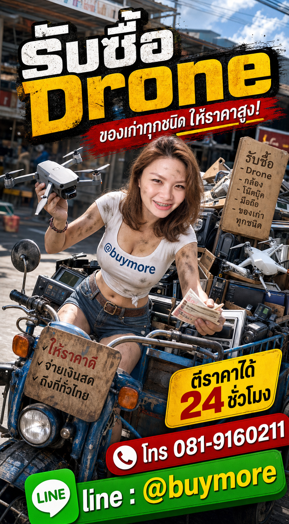 รับซื้อ Drone saleng.net ติดต่อ Line @buymore