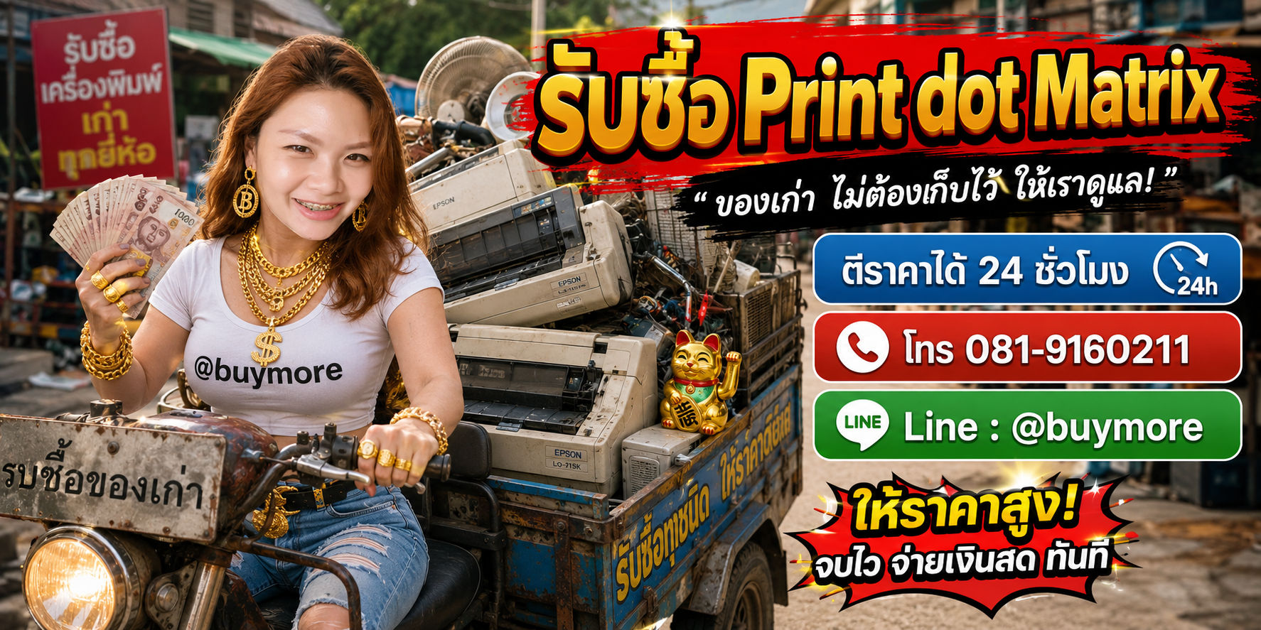 ขาย Print dot Matrix เก่าให้ saleng.net ให้ราคาดีและจ่ายเงินสด