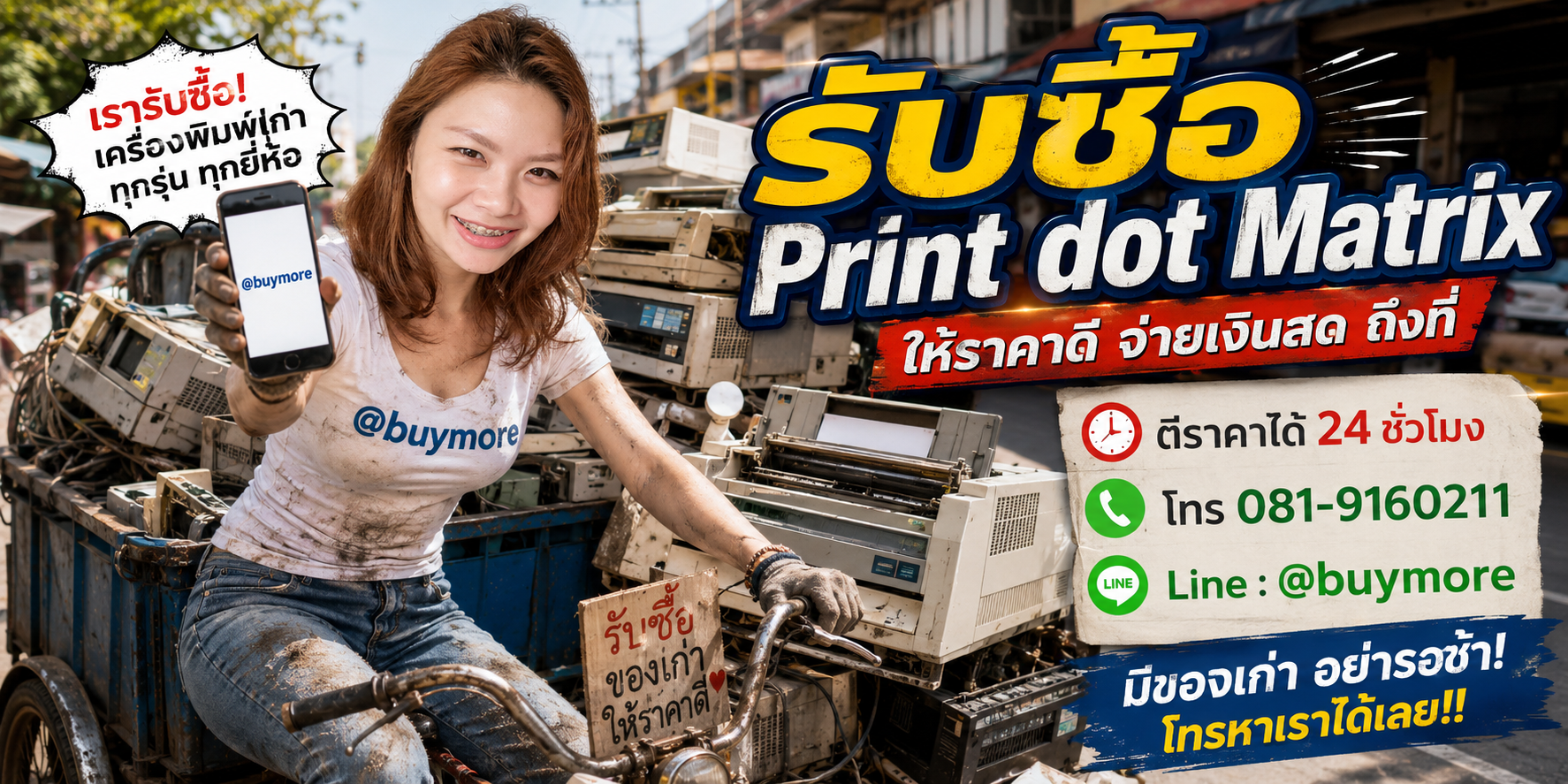 saleng.net รับซื้อ Print dot Matrix โทร 081-9160211 Line @buymore