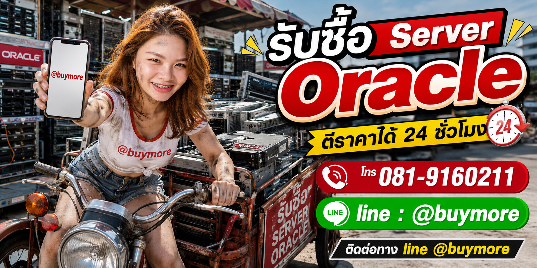 รับซื้อ Server Oracle ตีราคาได้ 24 ชั่วโมง Line @buymore โทร 081-9160211